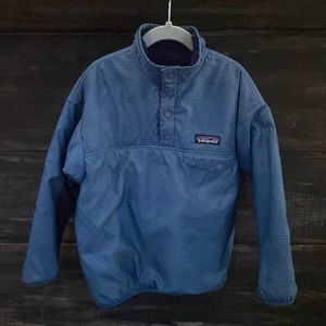 Patagonia Reversible Ready Freddy Fleece Pullover Jacket, Size XS 5/6. Blue.